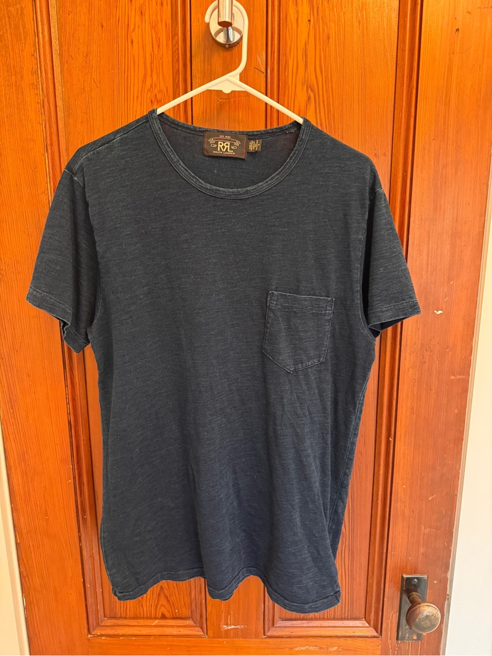 Ralph Lauren Men's Blue Pocket Crewneck T-Shirt size medium
